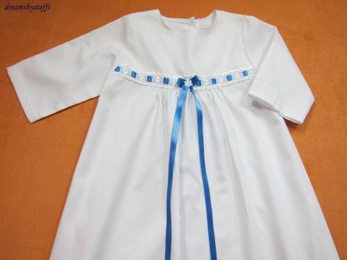 Taufkleid lang Satinschleife - Spitze - Baby Mädchen + Junge