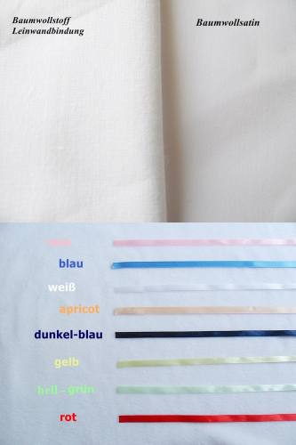 Taufkleid Leinwandbindung Satinschleife Modell 3