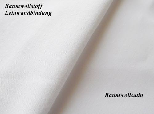 Kurzer Taufaufleger Leinwandbindung Satinschleife