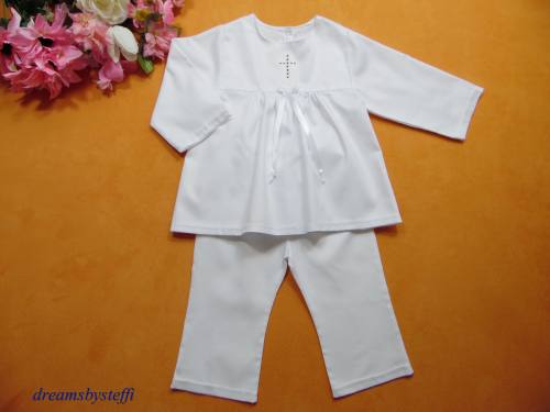 Taufanzug Motiv Satinschleife Baby Mädchen + Junge
