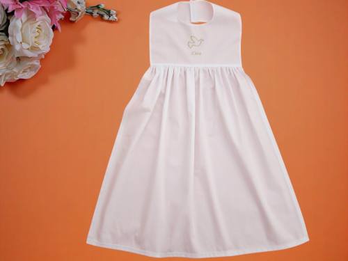 Taufaufleger mit Motiv und darunter Name in gold