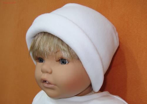 Wintertaufe Taufmütze Fleece mit Umschlag Modell 2 Baby Mädchen + Junge