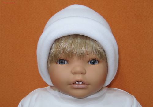 Wintertaufe Taufmütze Fleece mit Umschlag Modell 2 Baby Mädchen + Junge