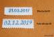 Stickerei Datum Schrift dick
