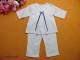 Taufanzug schlicht Satinschleife Modell 3 - Baby Mädchen + Junge